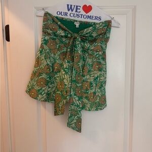 En Creme Green Floral Top